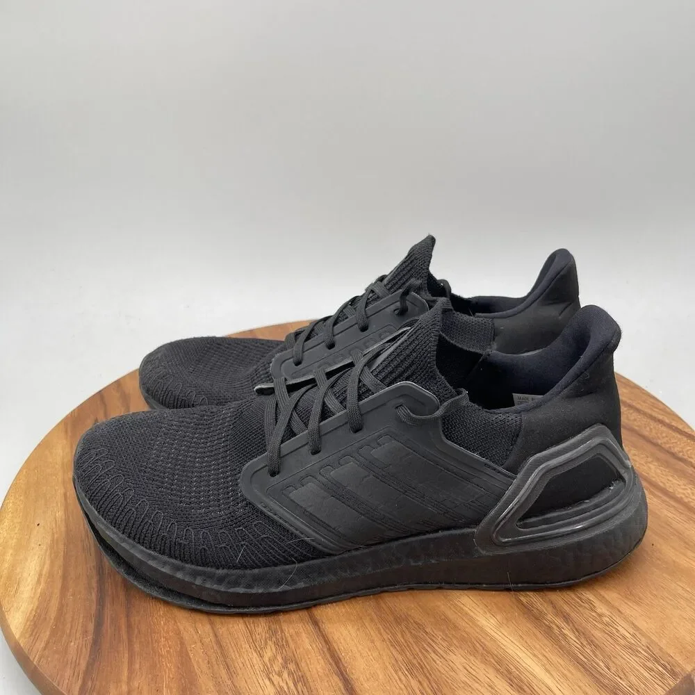 adidas Ultraboost 20 Shoes Mens Size 10.5 Triple Black Running Comfort Walking